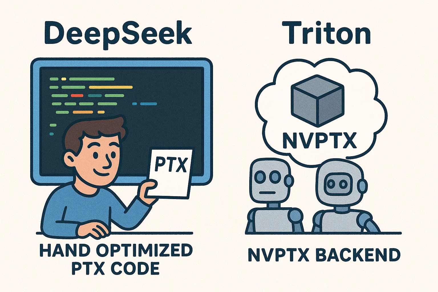 DeepSeek vs Triton: handwritten vs Automated