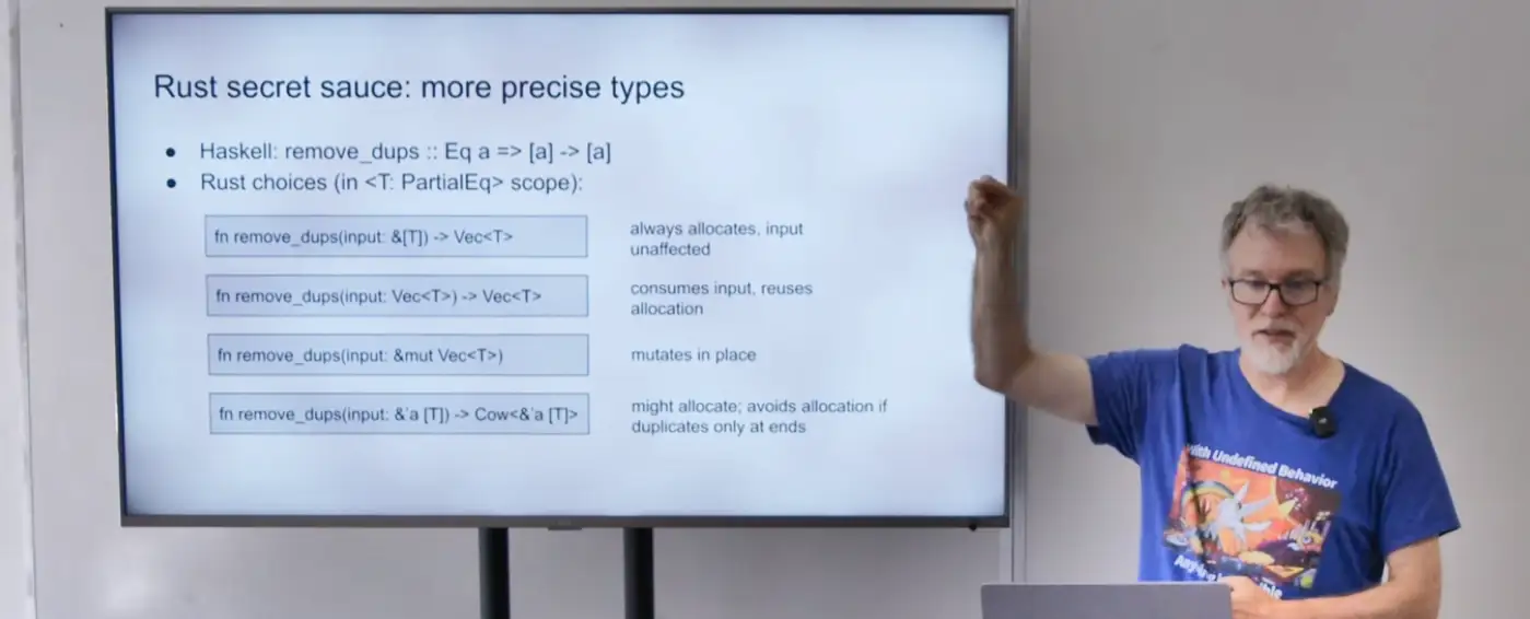 Rust Secret Sauce: More precise types